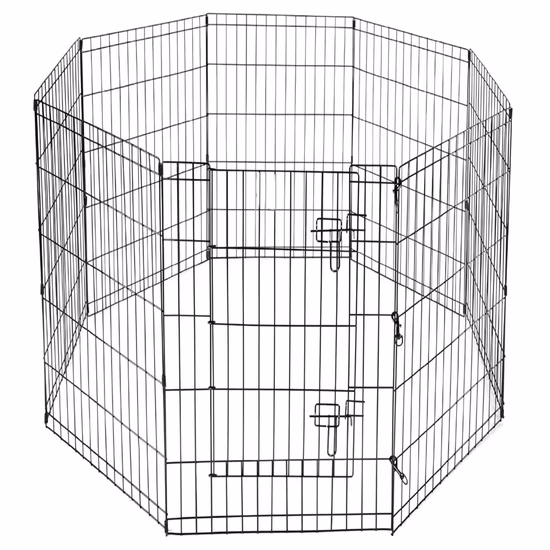 Indoor Folding Metal Dog Crate with Cover